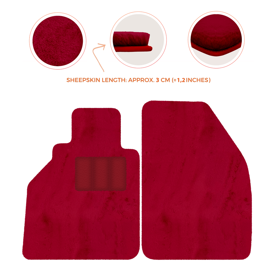 Premium Sheepskin Floor Mats for Porsche 986 Boxster (1996-2004)