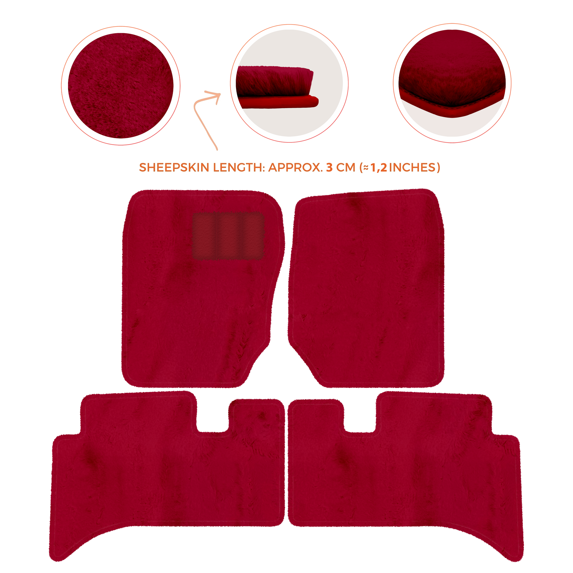 Premium Sheepskin Floor Mats for Range Rover Sport L460 (2022-2024)