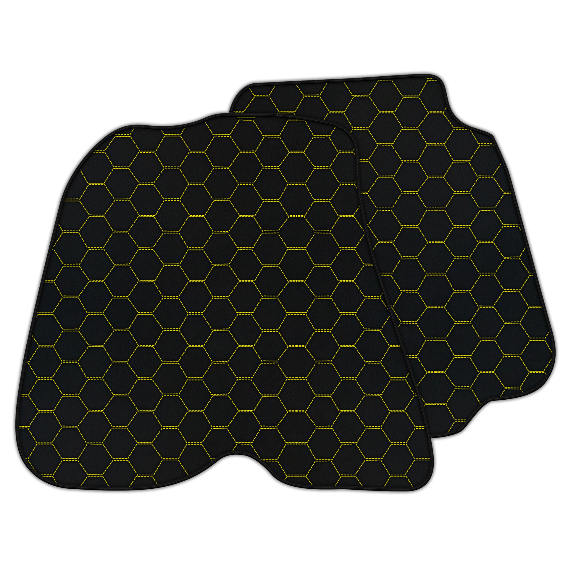 Customizable Leather Floor Mats with Symmetrical Hex Pattern for Ferrari F12 Berlinetta (2012-2022)