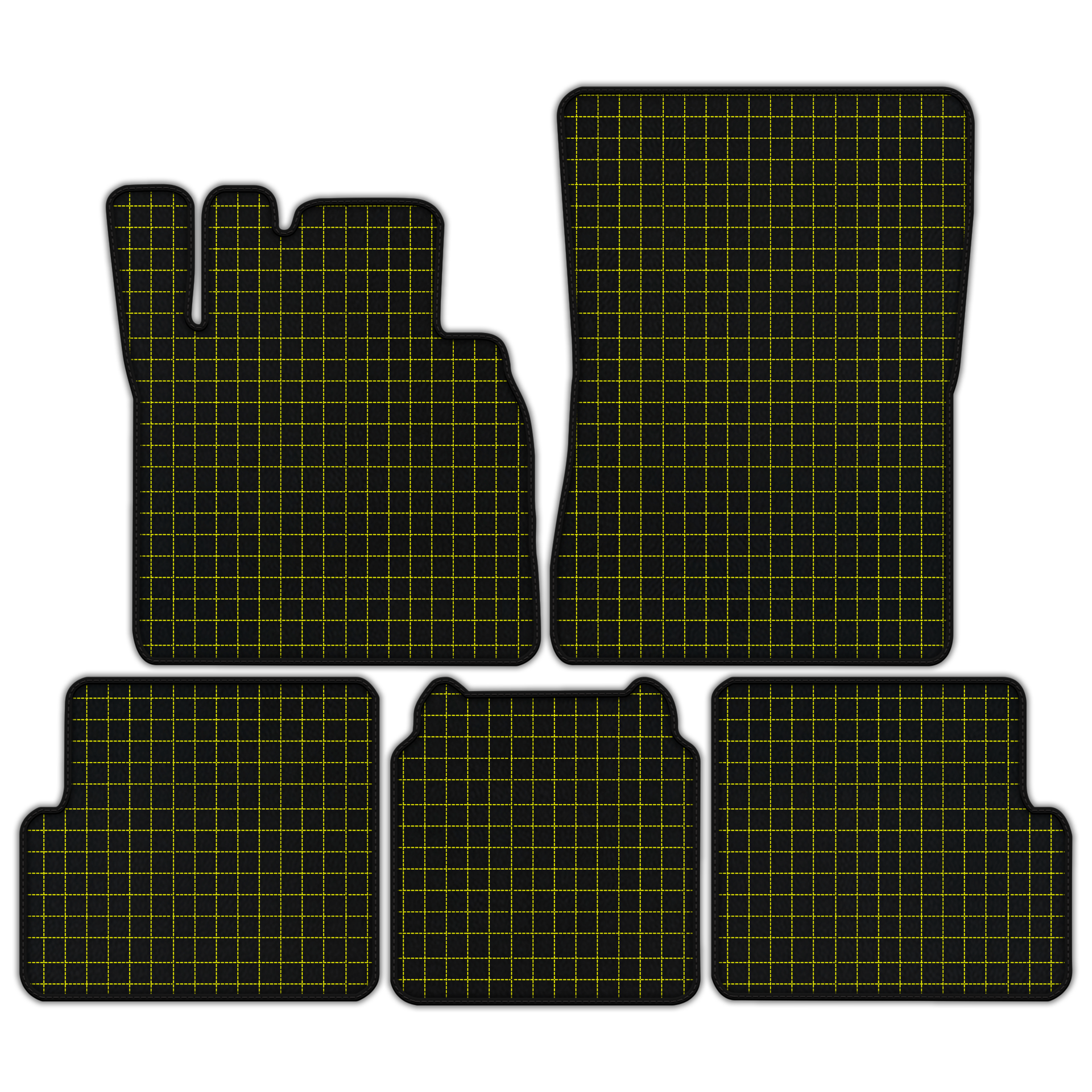 Customizable Leather Floor Mats with Square Pattern for Mercedes Benz G-Class W463 (2008-2018)