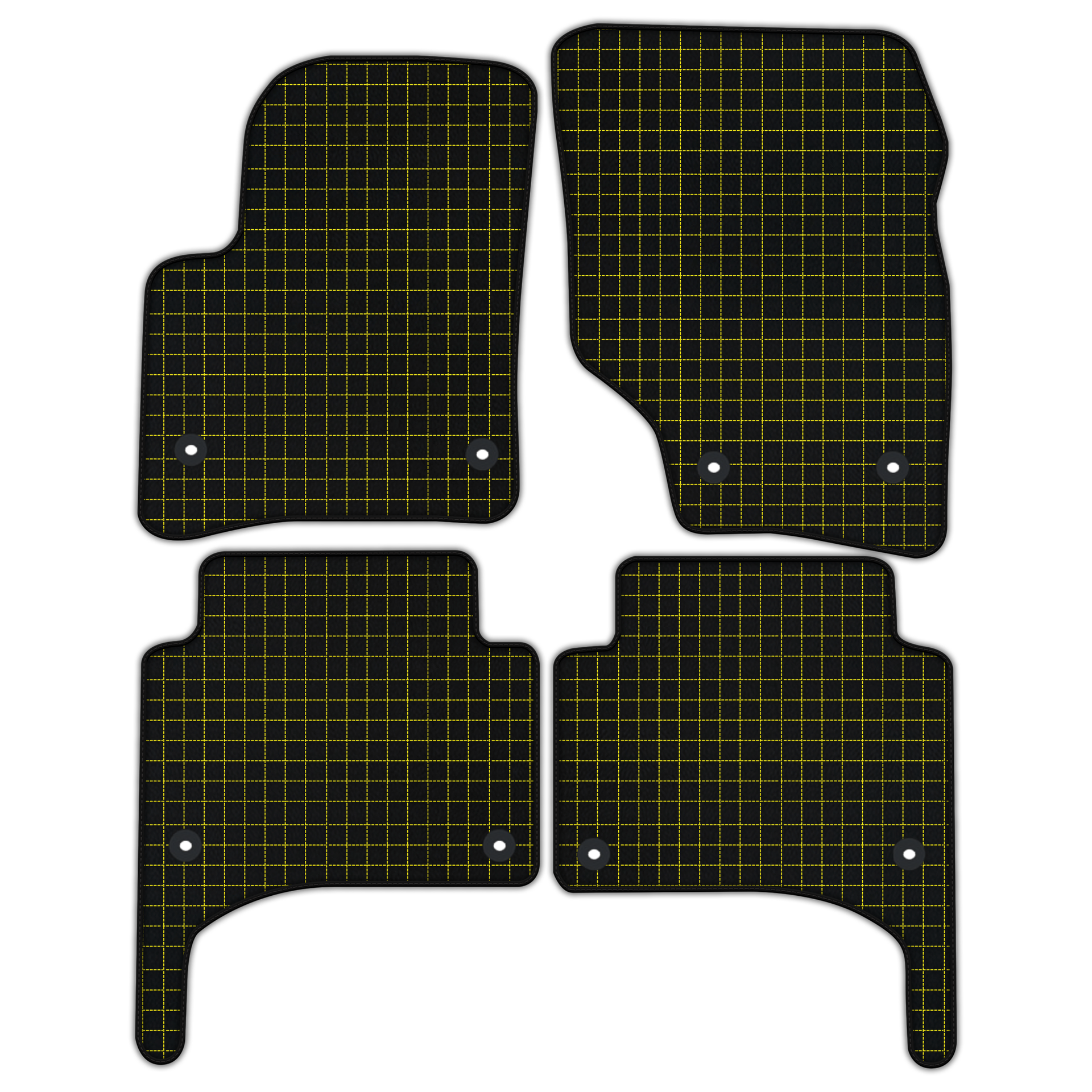 Customizable Leather Floor Mats with Square Pattern for Porsche Porsche Cayenne (2003-2010)