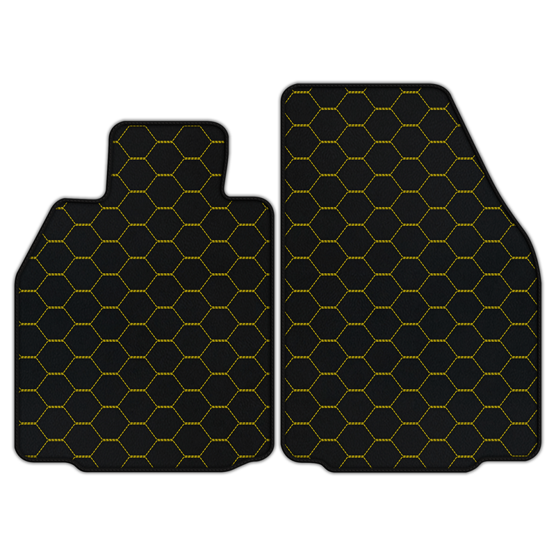 Personalisierbare Lederfußmatten mit symmetrischem Sechseckmuster für Porsche 911 GT3 RS (997) 2006–2011