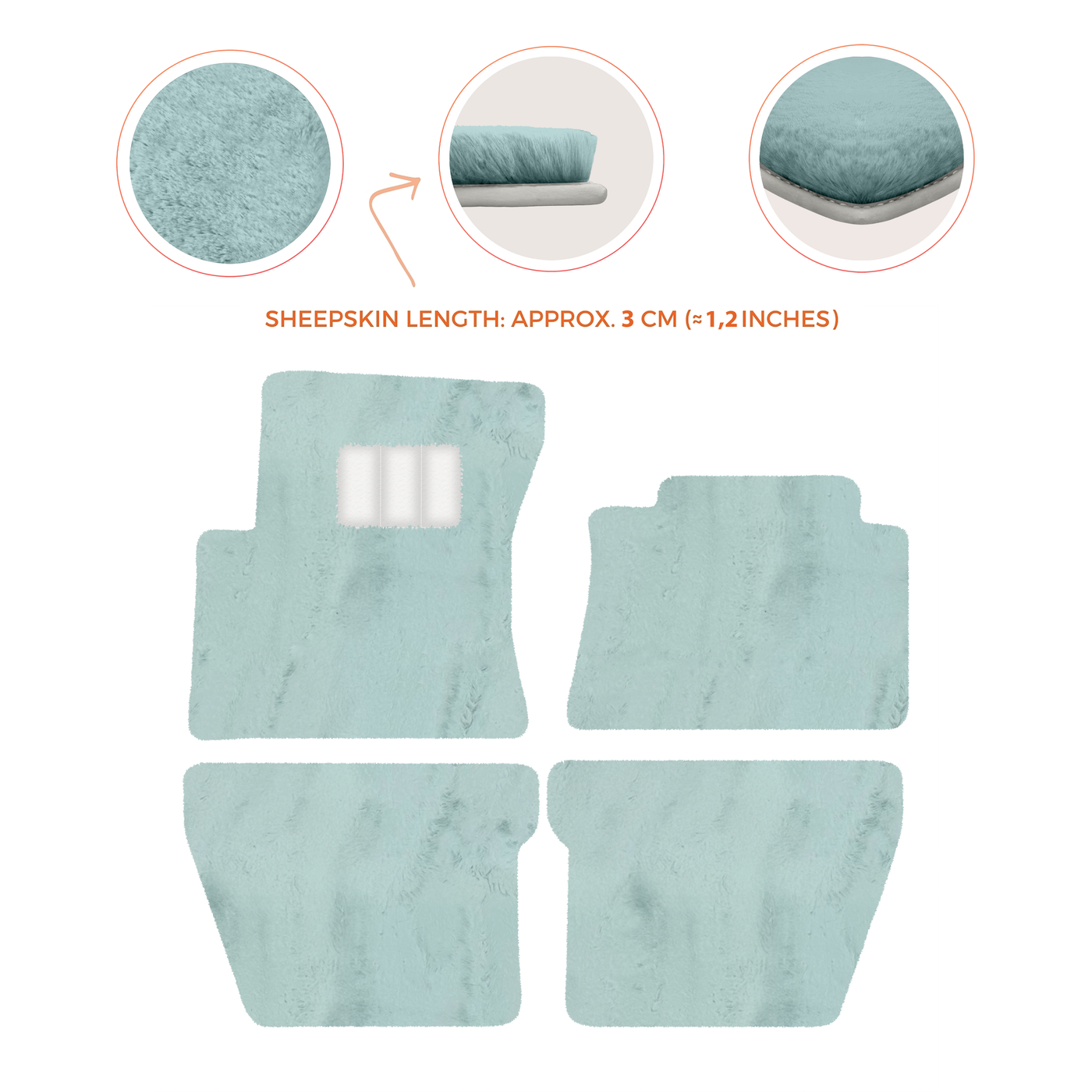 Premium Sheepskin Floor Mats for Bentley Flying Spur (2019-2023)