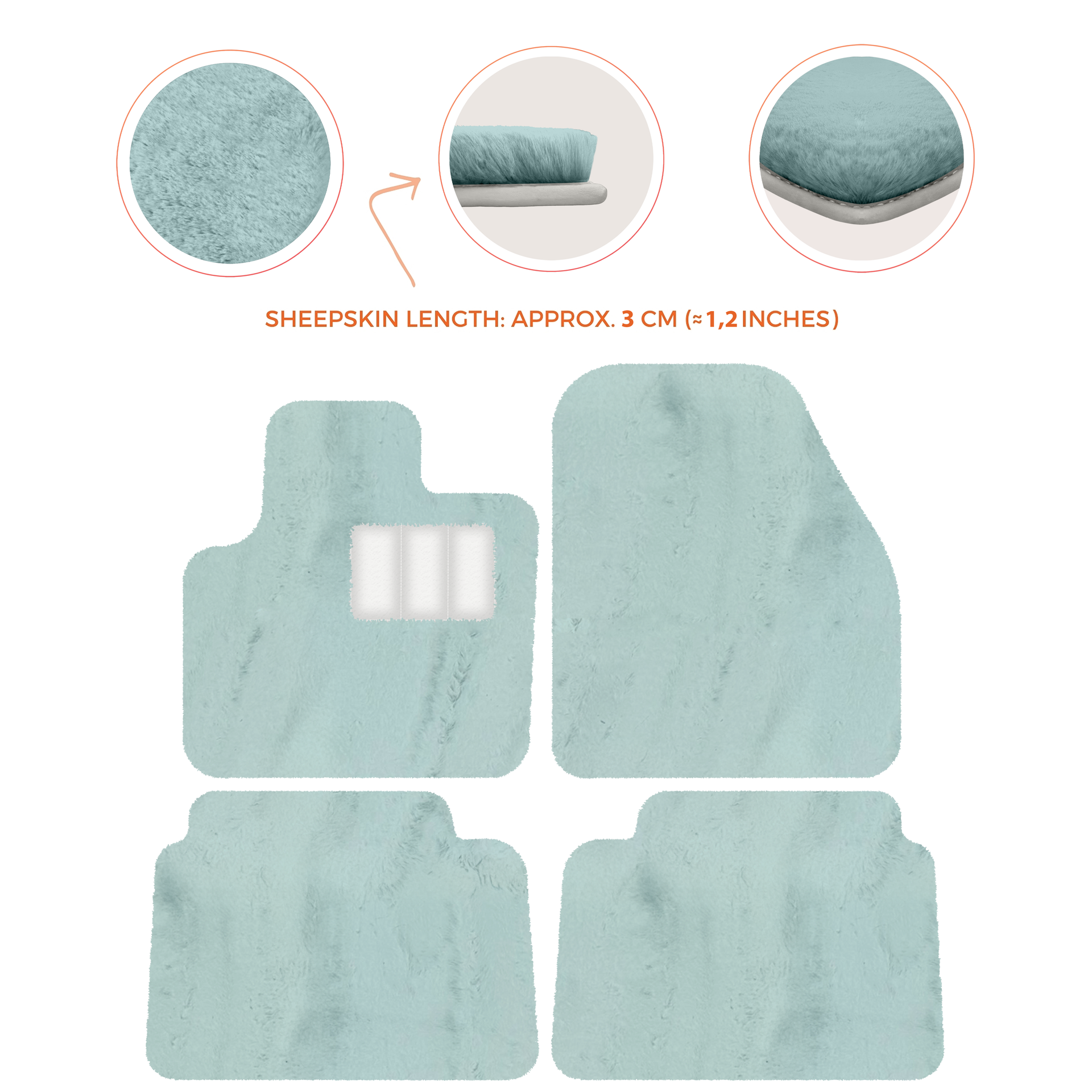 Luxury Sheepskin Floor Mats for Land Rover Discovery Sport (2015-2019)