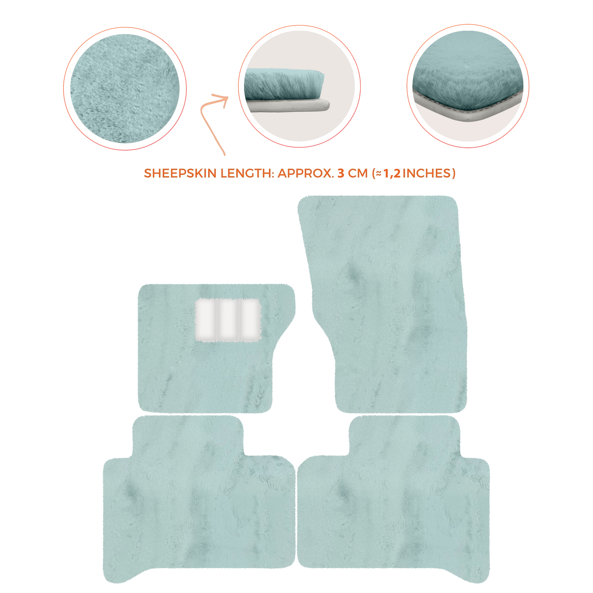 Luxurious Premium Sheepskin Floor Mats for Range Rover (2012-2022)