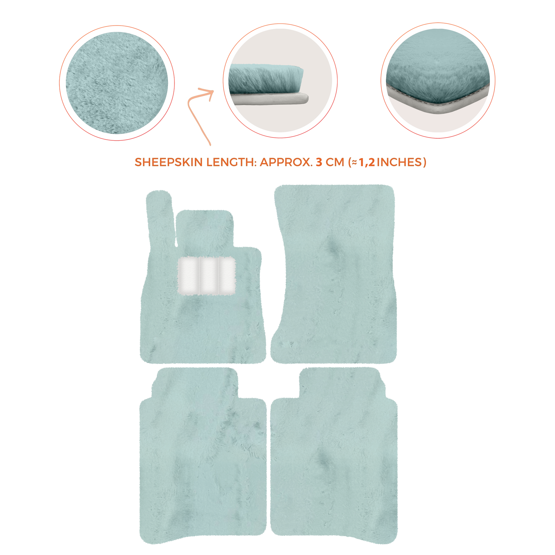 Luxury Sheepskin Floor Mats for Mercedes-Benz S-Class X222 | 2015-2021