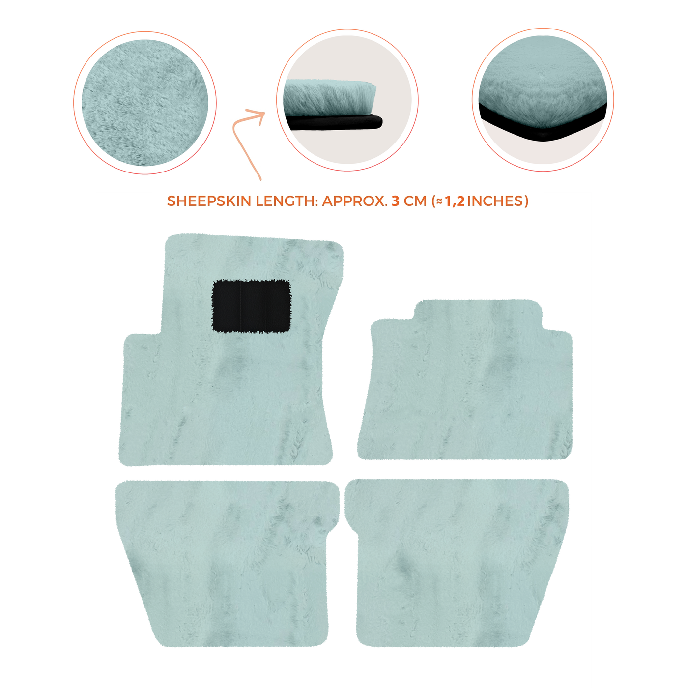 Premium Sheepskin Floor Mats for Bentley Flying Spur (2019-2023)