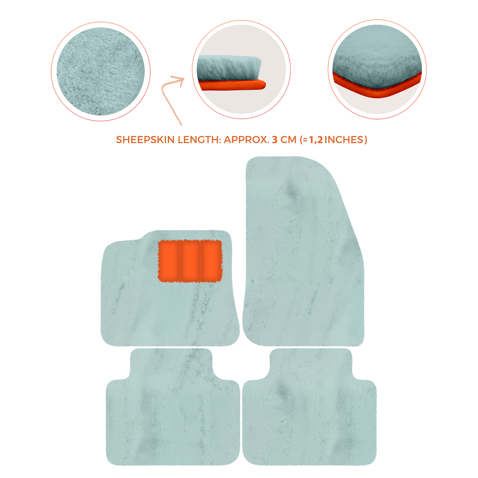 Premium Sheepskin Floor Mats for Porsche 987 Boxster (2005-2012)