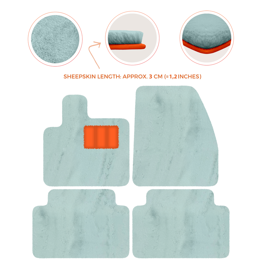 Premium Sheepskin Floor Mats for Range Rover Evoque (2016-2024)