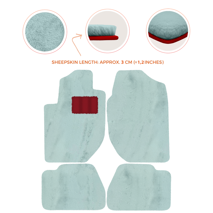 Premium Sheepskin Floor Mats for Land Rover Freelander (1997-2003)