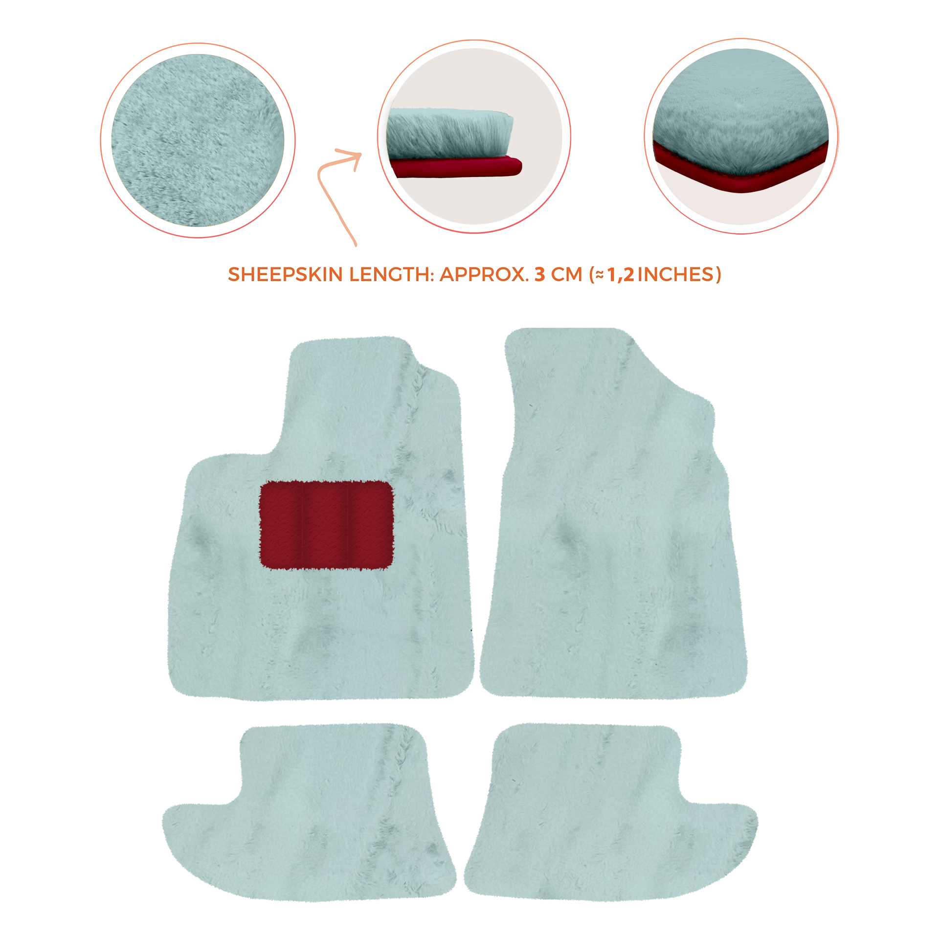 Premium Sheepskin Floor Mats for Bentley Continental GTC (2006–2011)