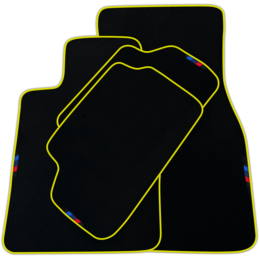 Black Mats For BMW Gran Tourer F46 (2015-2022) 7 Seats | Green Trim | Various Trim Colors
