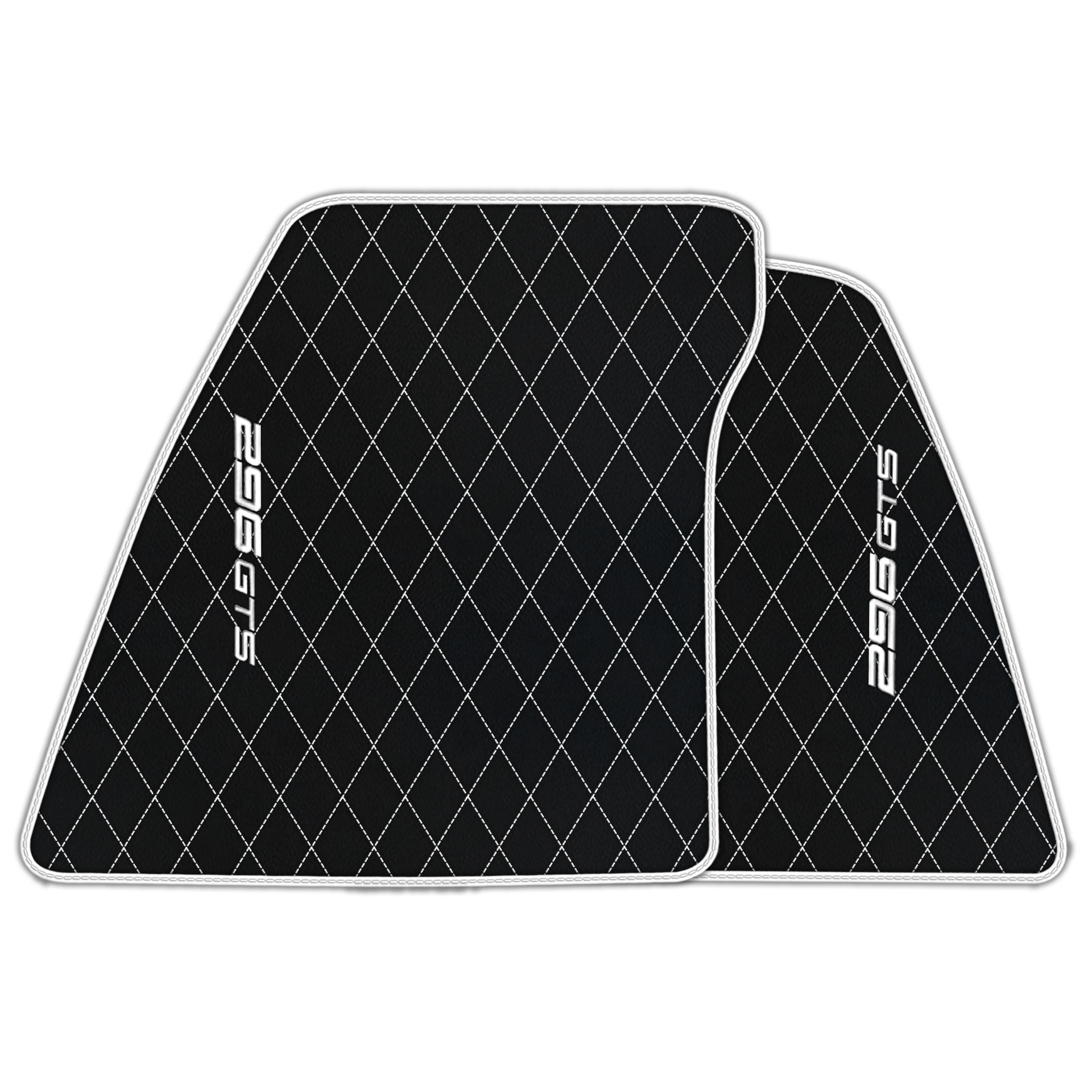Ferrari 296 GTB Black Leather Floor Mats | Stylish & Durable