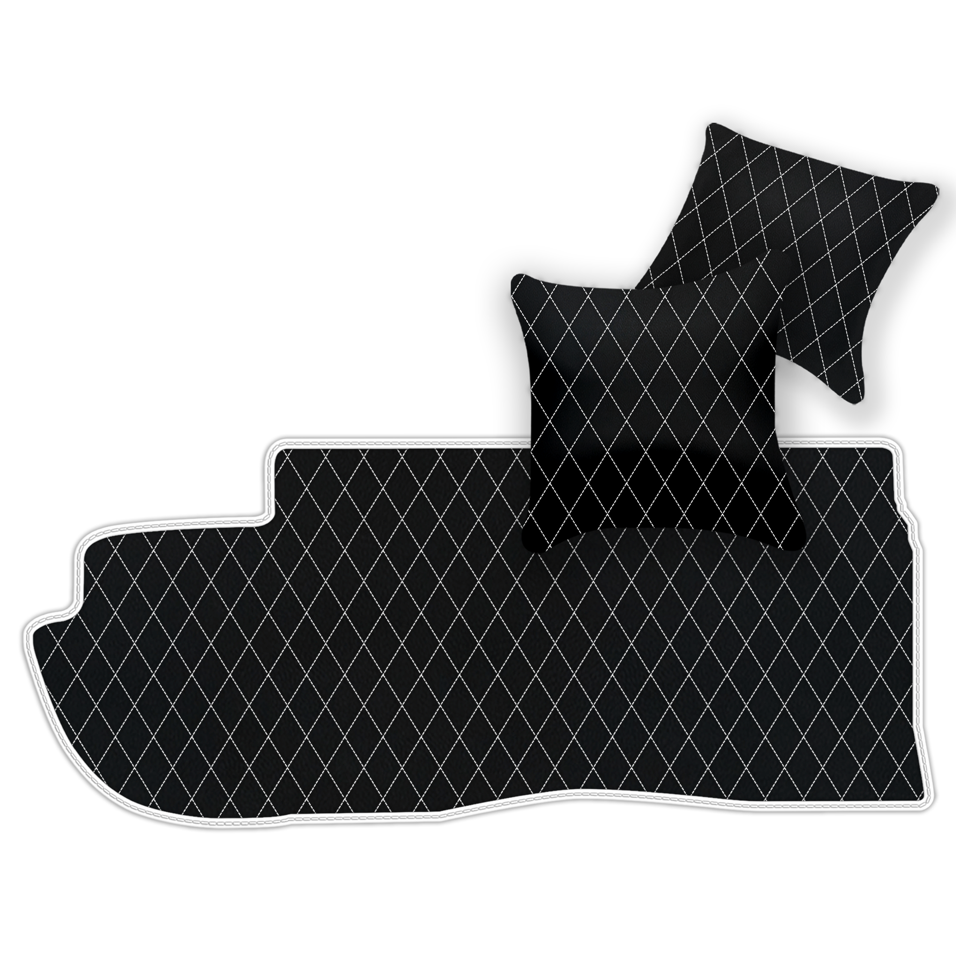 Custom Black Leather Floor Mats for Ferrari 599 Coupe (2006-2012)