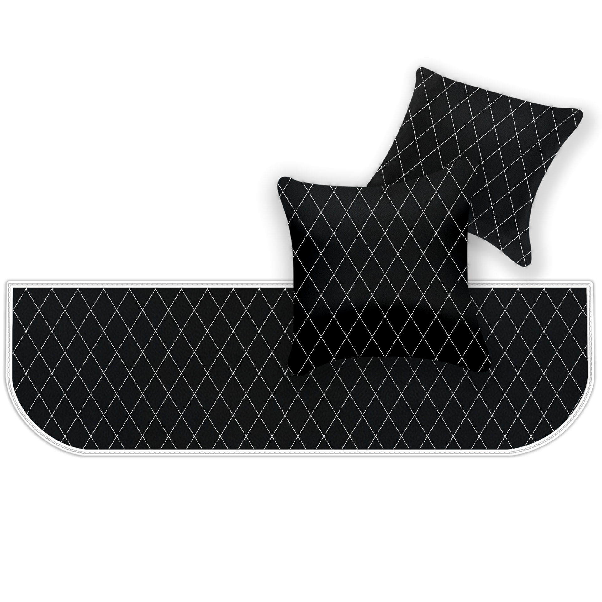 Premium Black Leather Floor Mats for Ferrari 328 GTS (1985-1989)