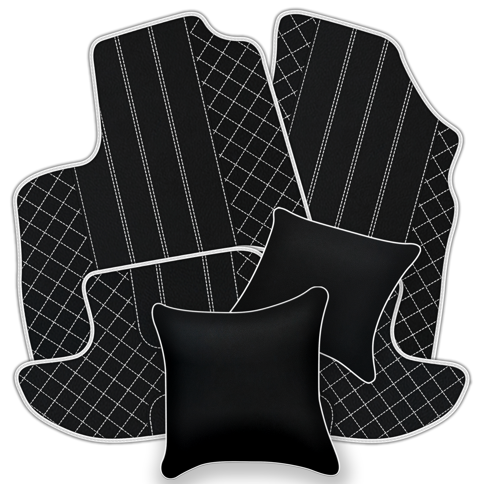 Black Leather Floor Mats for Bentley Continental GT (2011-2018)