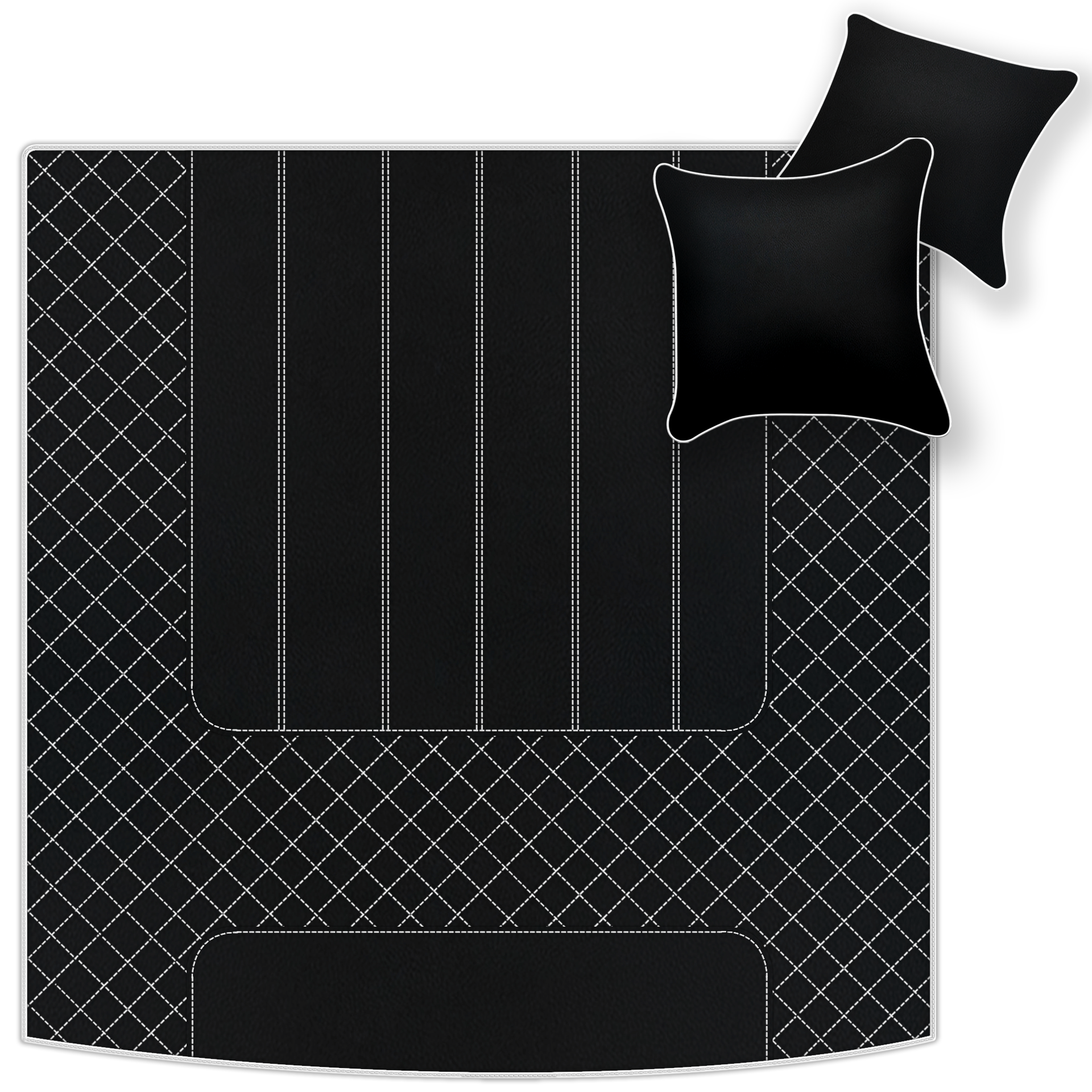 Customizable Leather Floor Mats with Line Pattern for Bentley Mulsanne (2010-2020) - AutoWin