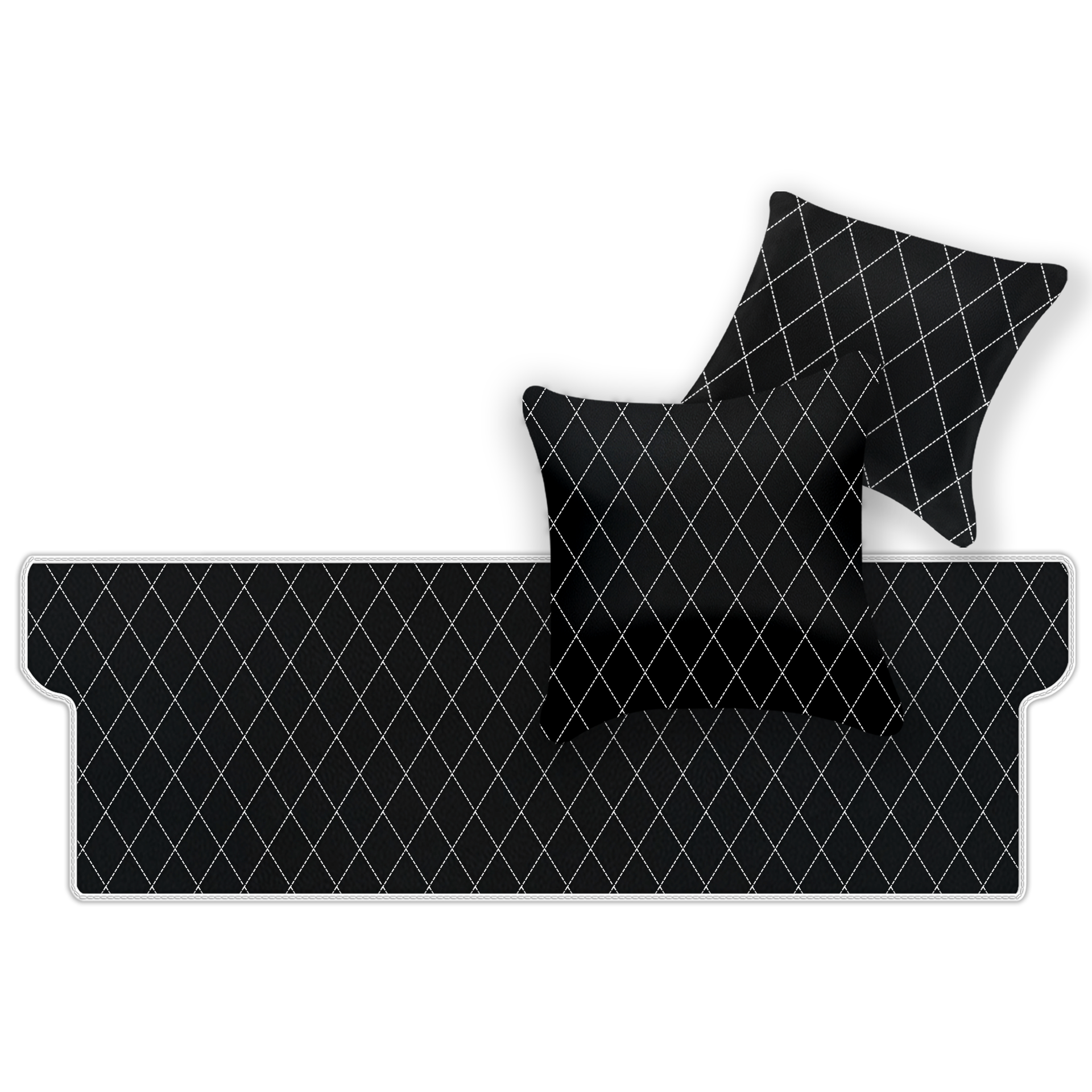 Premium Black Leather Floor Mats for Ferrari Testarossa (1984-1996)