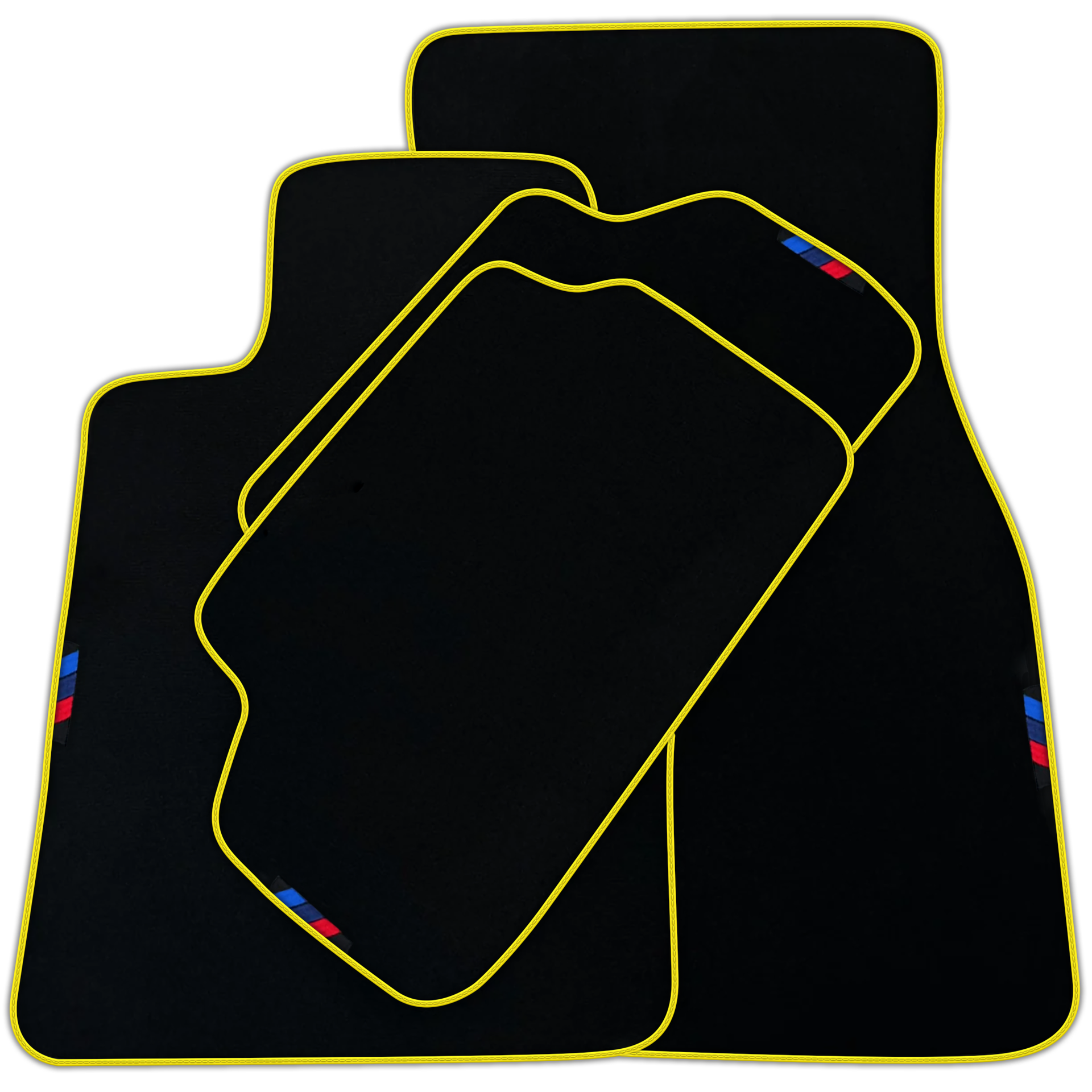 Black Floor Mats For BMW 1 Series F40 | Yellow Trim Autowin Brand | Various Trim Colors