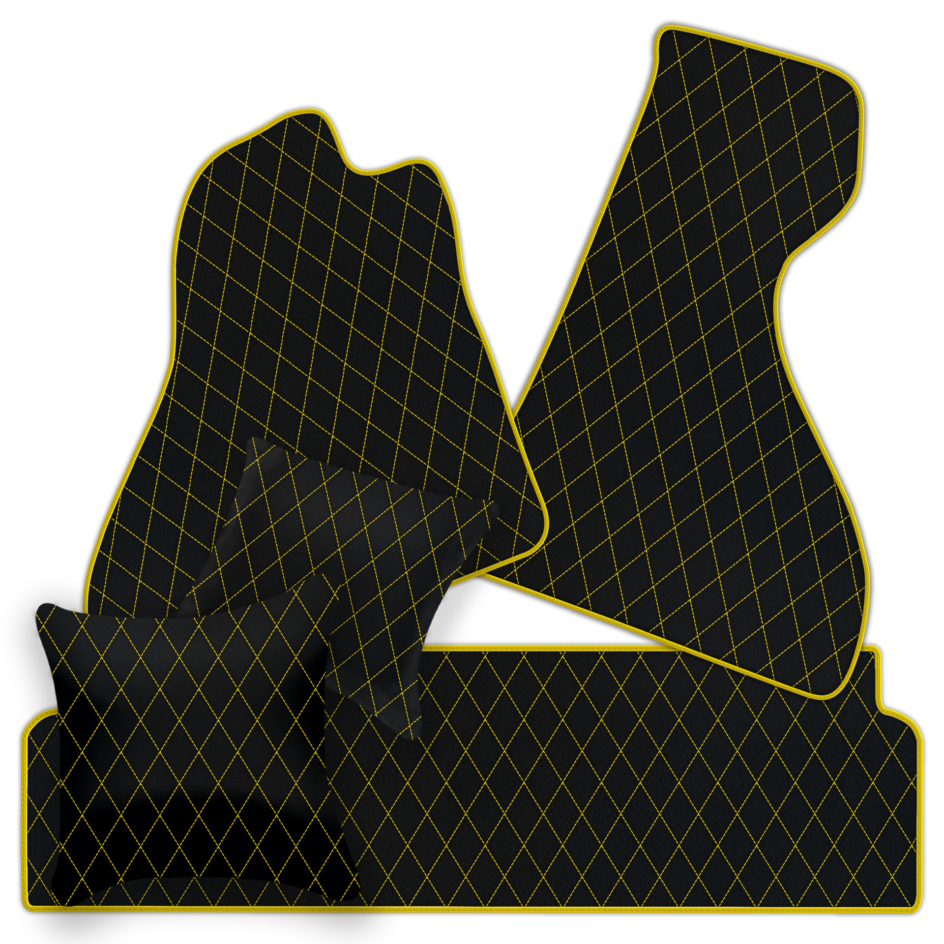 Premium Black Leather Floor Mats for Ferrari Mondial (1980-1993)