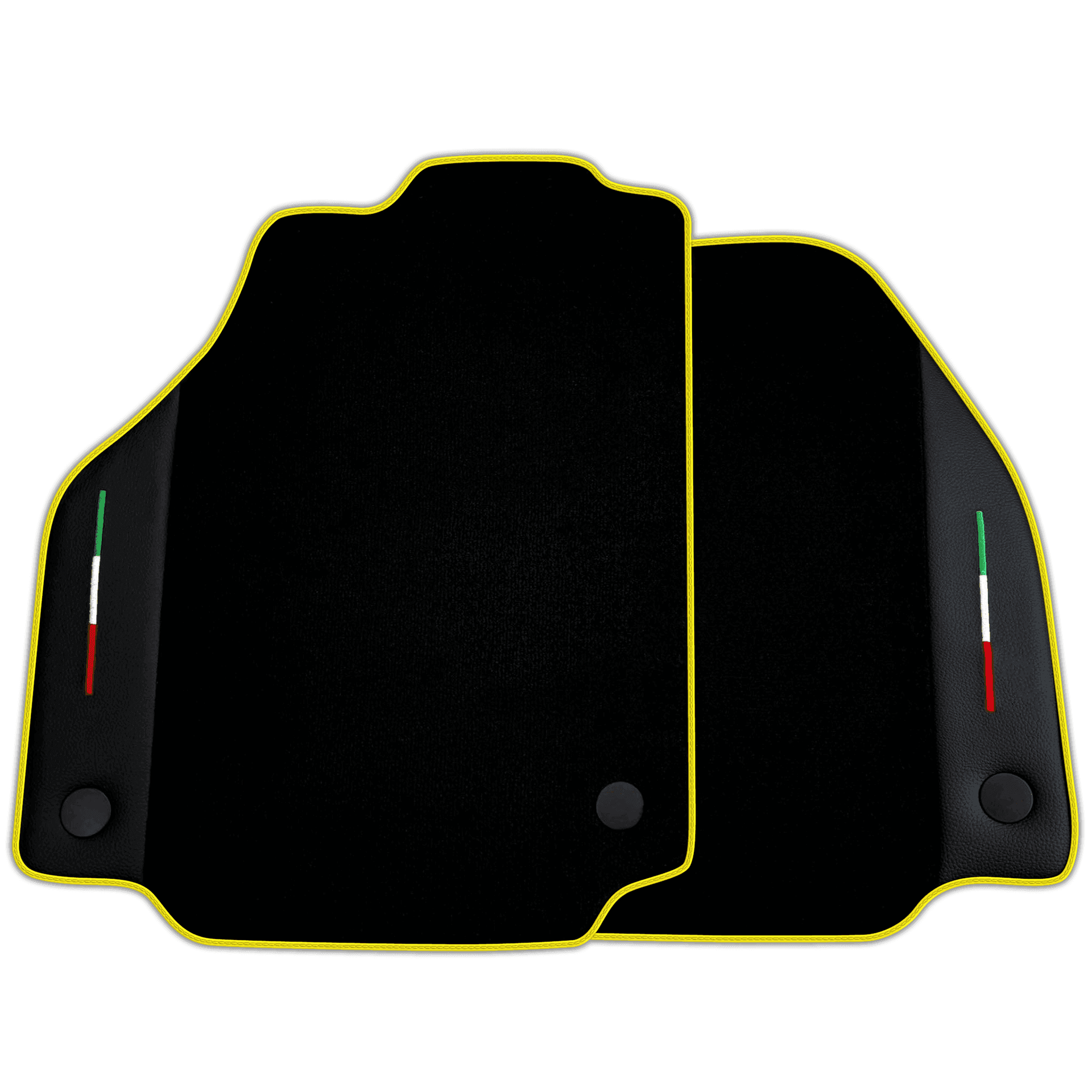 Black Floor Mats for Ferrari 488 Spider (2016-2022) with Leather | Various Trim Colors