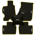 Luxury Black Leather Floor Mats for Ferrari Roma (2021-2024)