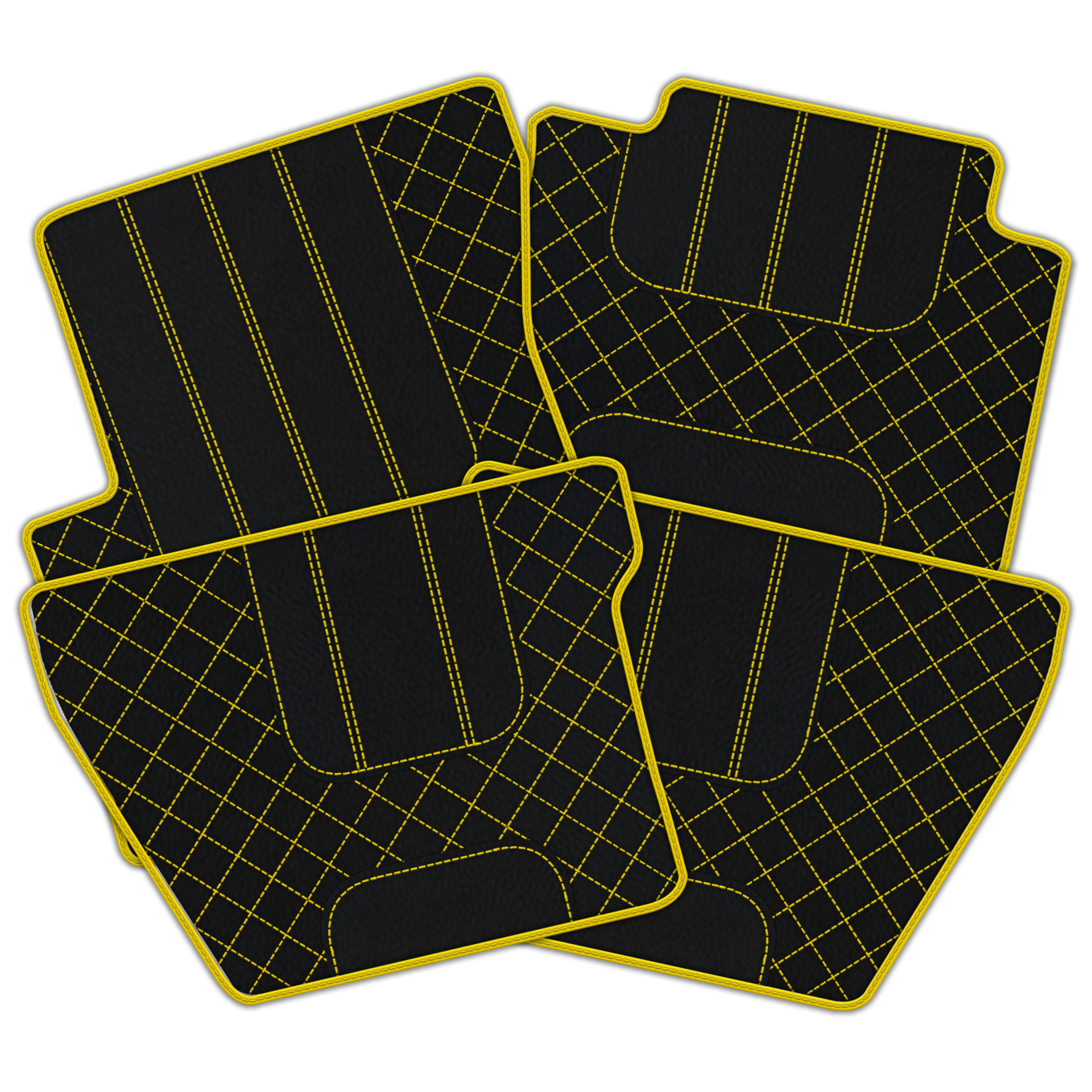 Black Leather Floor Mats for Bentley Flying Spur (2005-2013) | Luxury