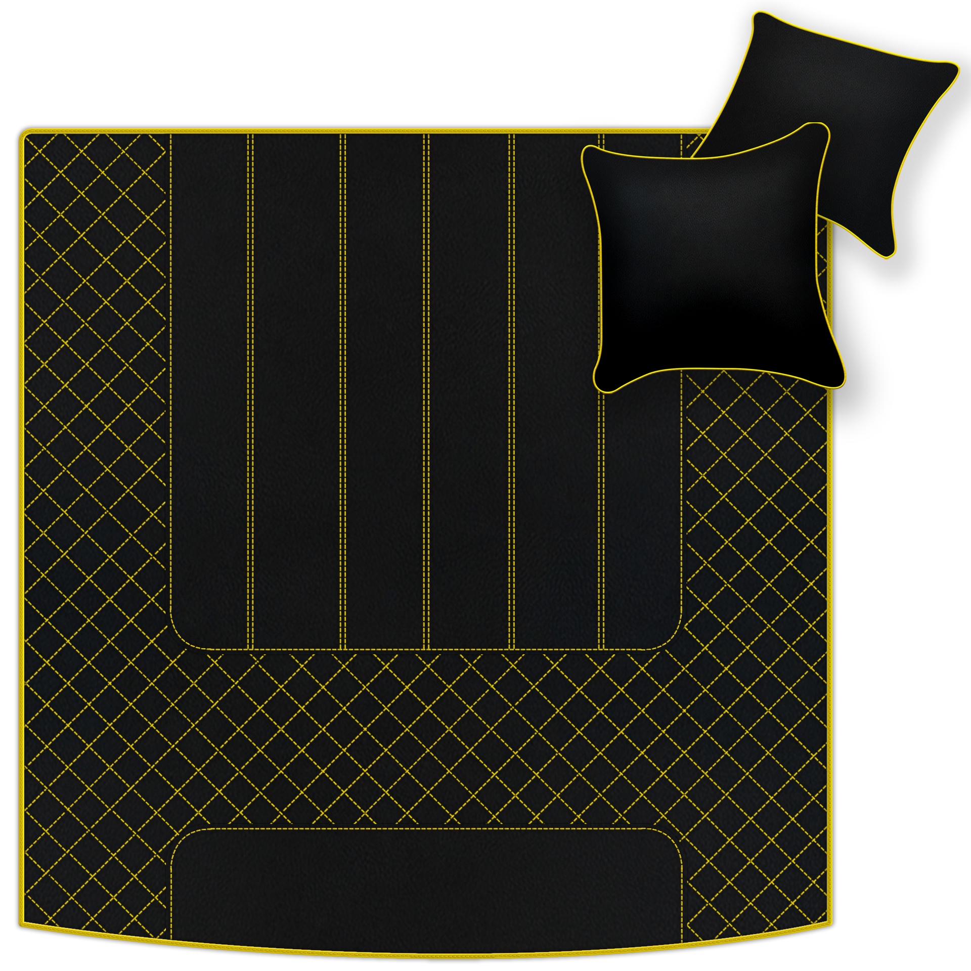 Customizable Leather Floor Mats with Line Pattern for Bentley Mulsanne (2010-2020) - AutoWin