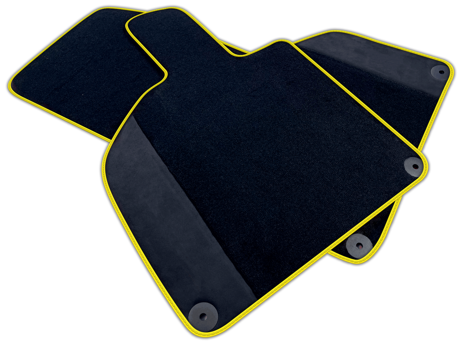 Custom Black Floor Mats for Lamborghini Huracan with Alcantara Leather