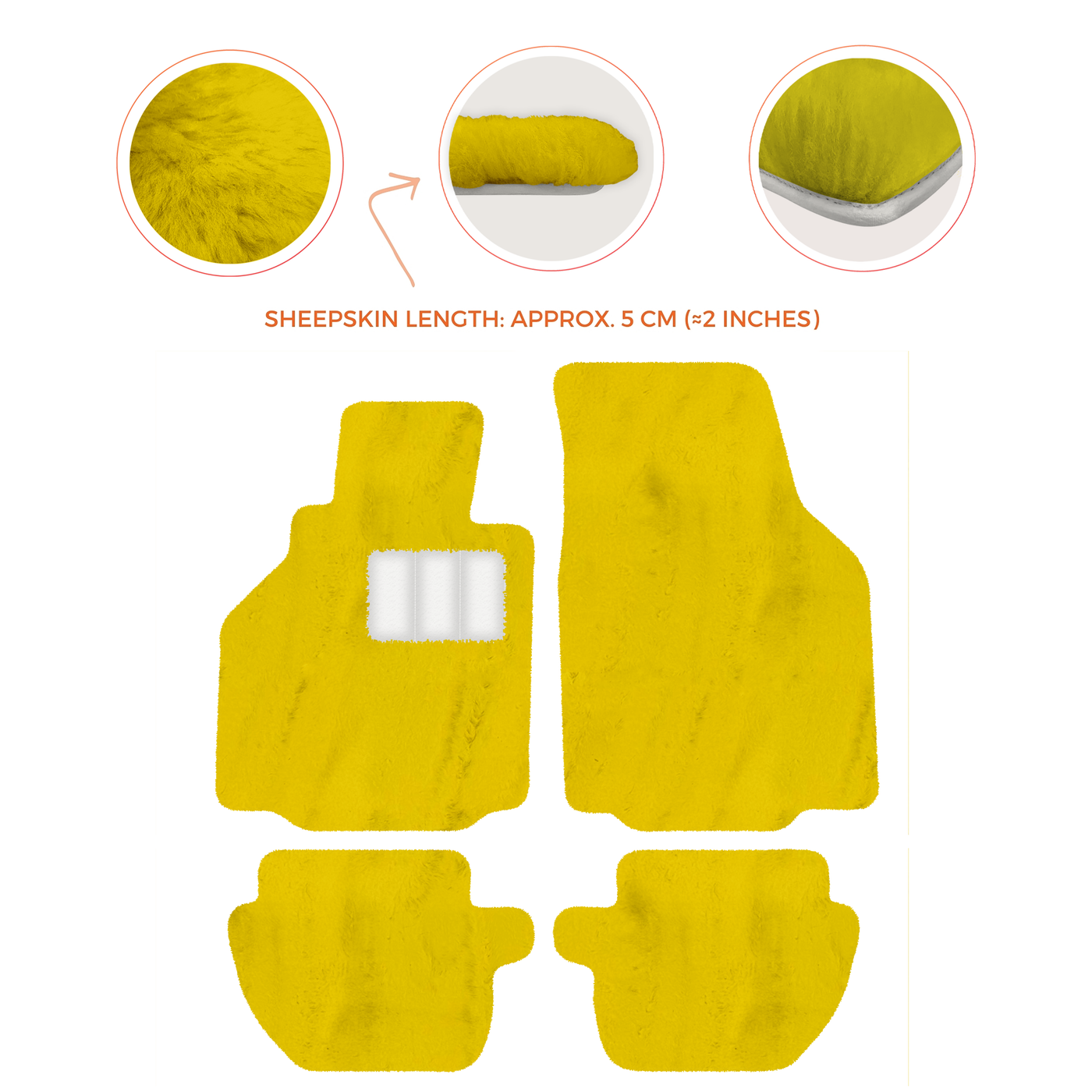 Premium Luxury Sheepskin Floor Mats for Ferrari Roma (2021-2024)