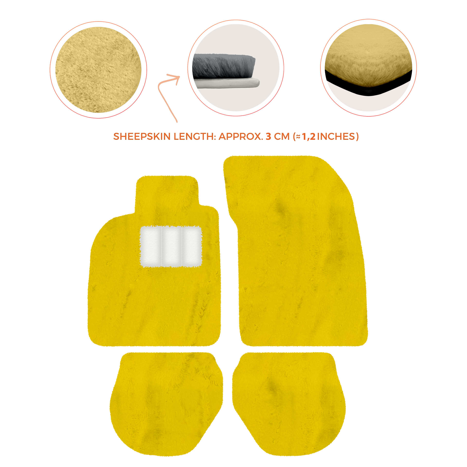 Customizable Leather Floor Mats with Square Pattern for Porsche 911 - 993 (1994-1998) - AutoWin