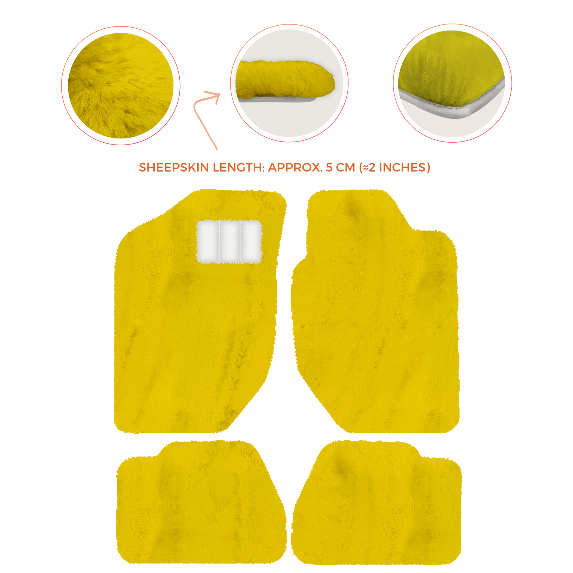 Luxury Sheepskin Floor Mats for Land Rover Discovery Sport (2015-2019)