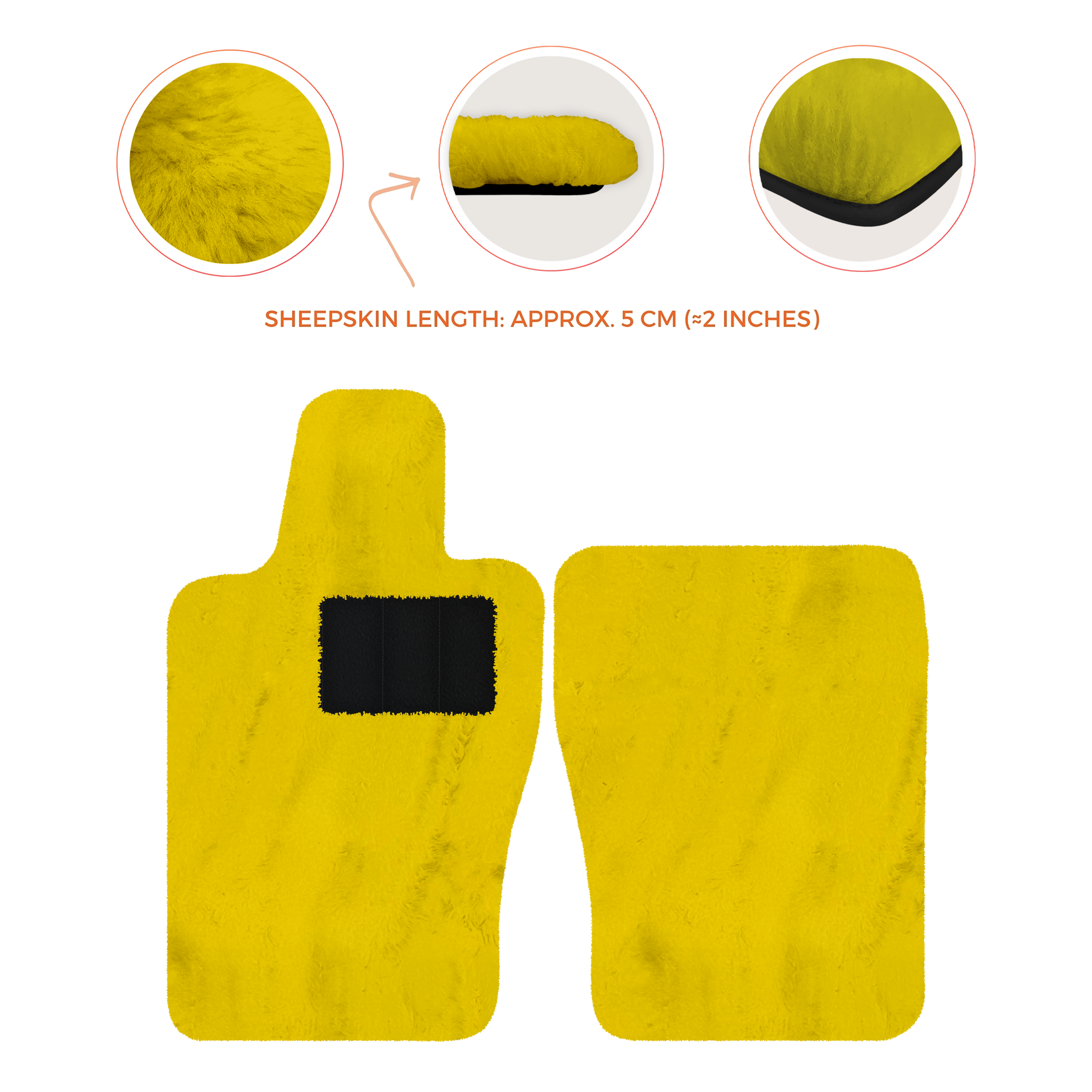 Premium Sheepskin Floor Mats for Aston Martin V8 Vantage (2019-2025)