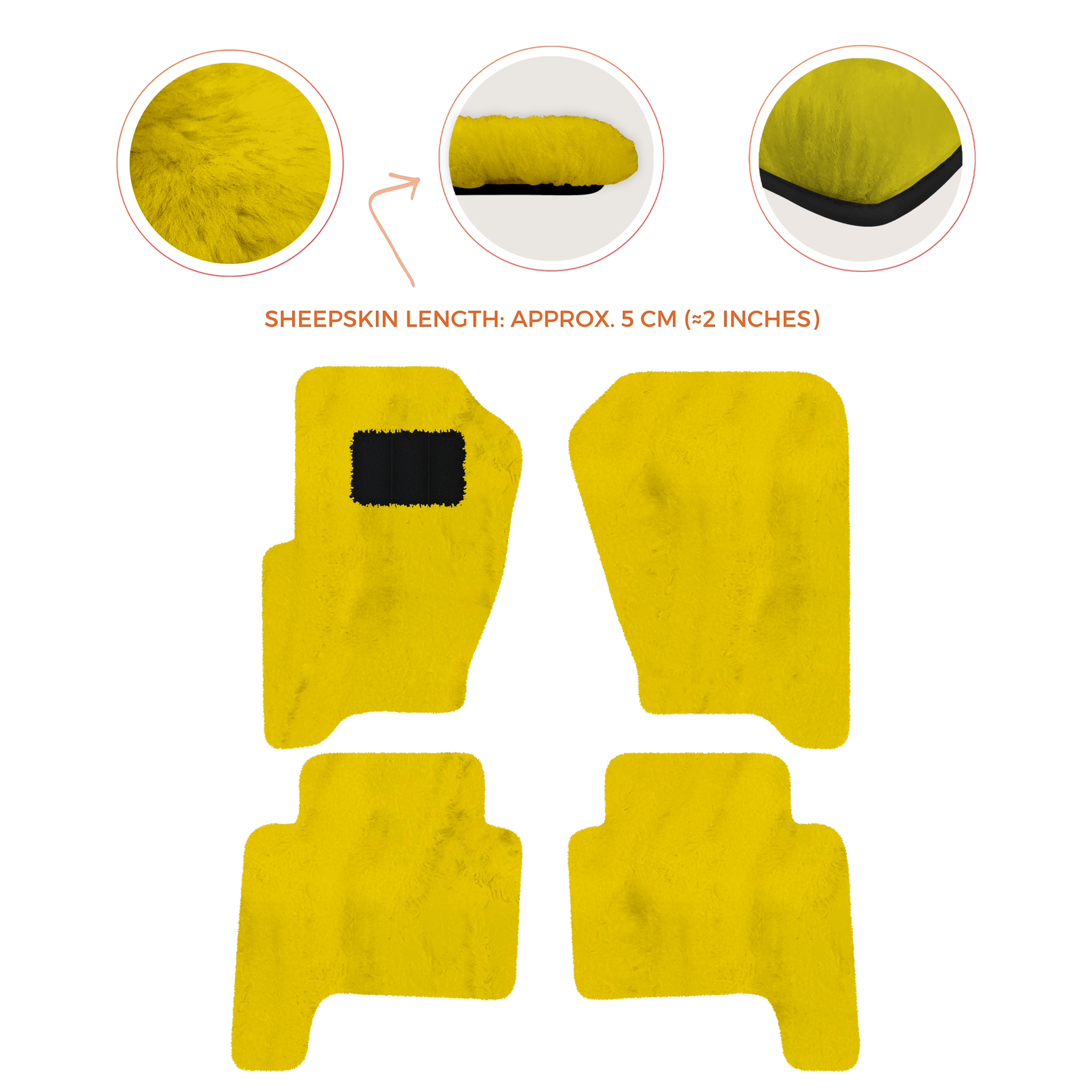 Luxury Sheepskin Floor Mats for Land Rover Discovery (2017-2026)