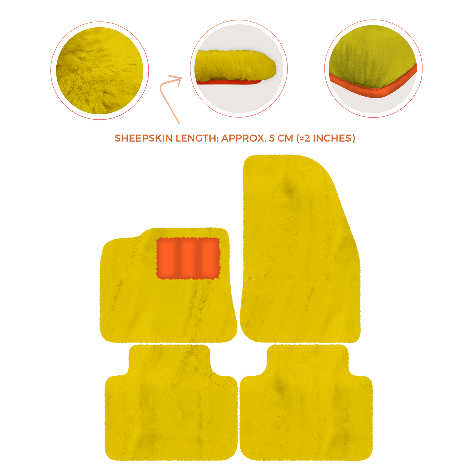 Premium Sheepskin Floor Mats for Porsche 987 Boxster (2005-2012)