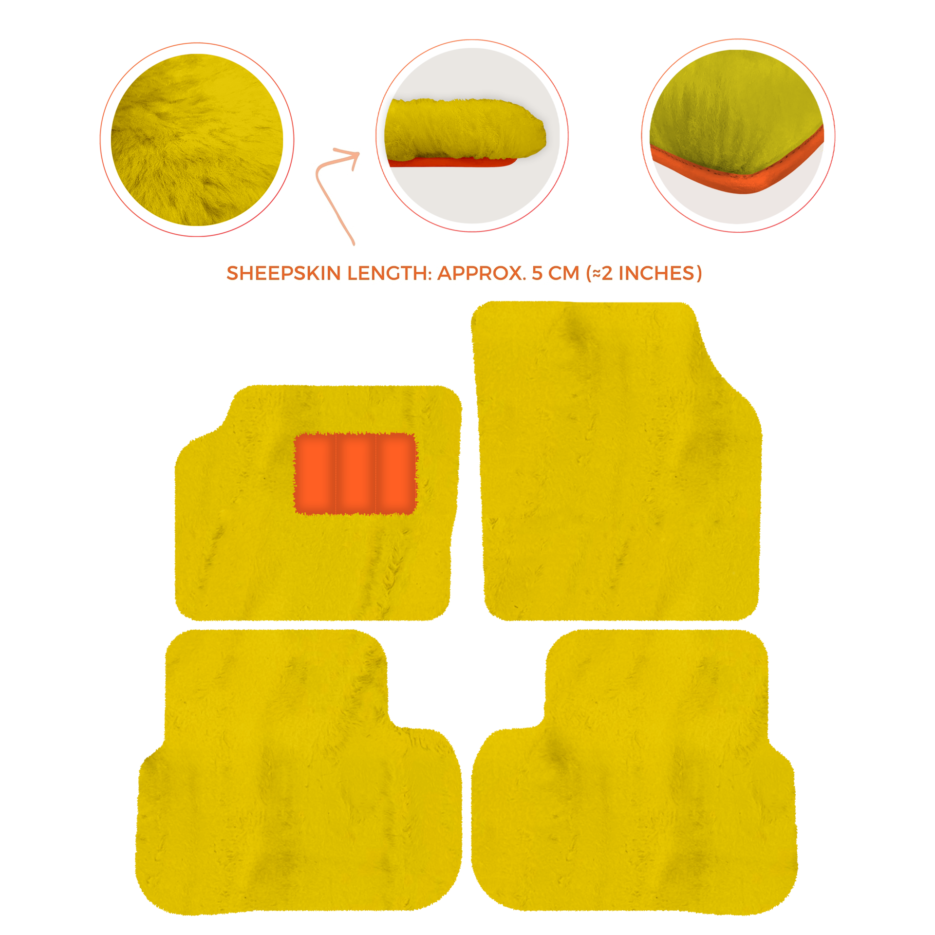 Luxury Sheepskin Floor Mats for Aston Martin V8 Coupe (1996-2000)