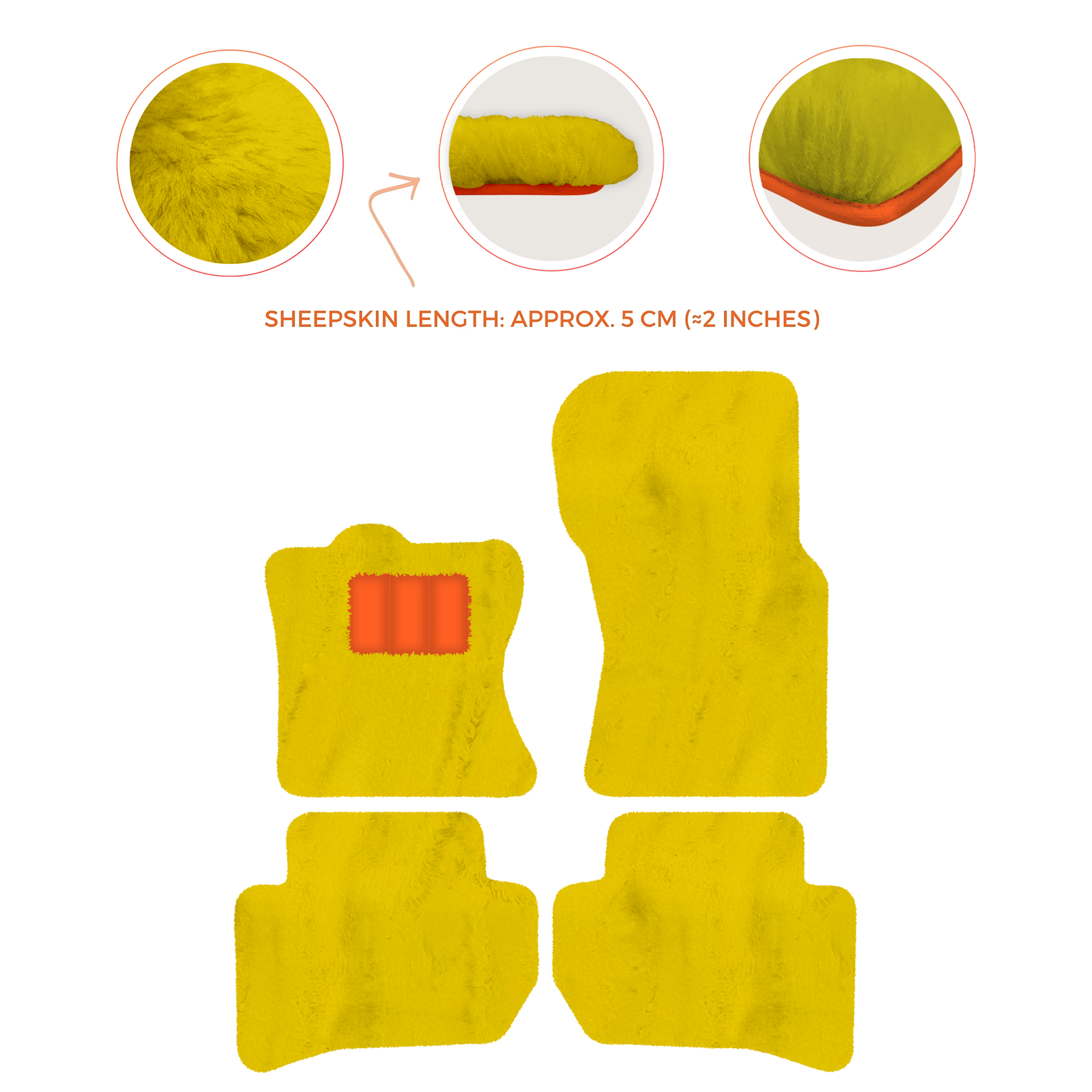 Premium Sheepskin Floor Mats for 2010-2013 Range Rover Sport