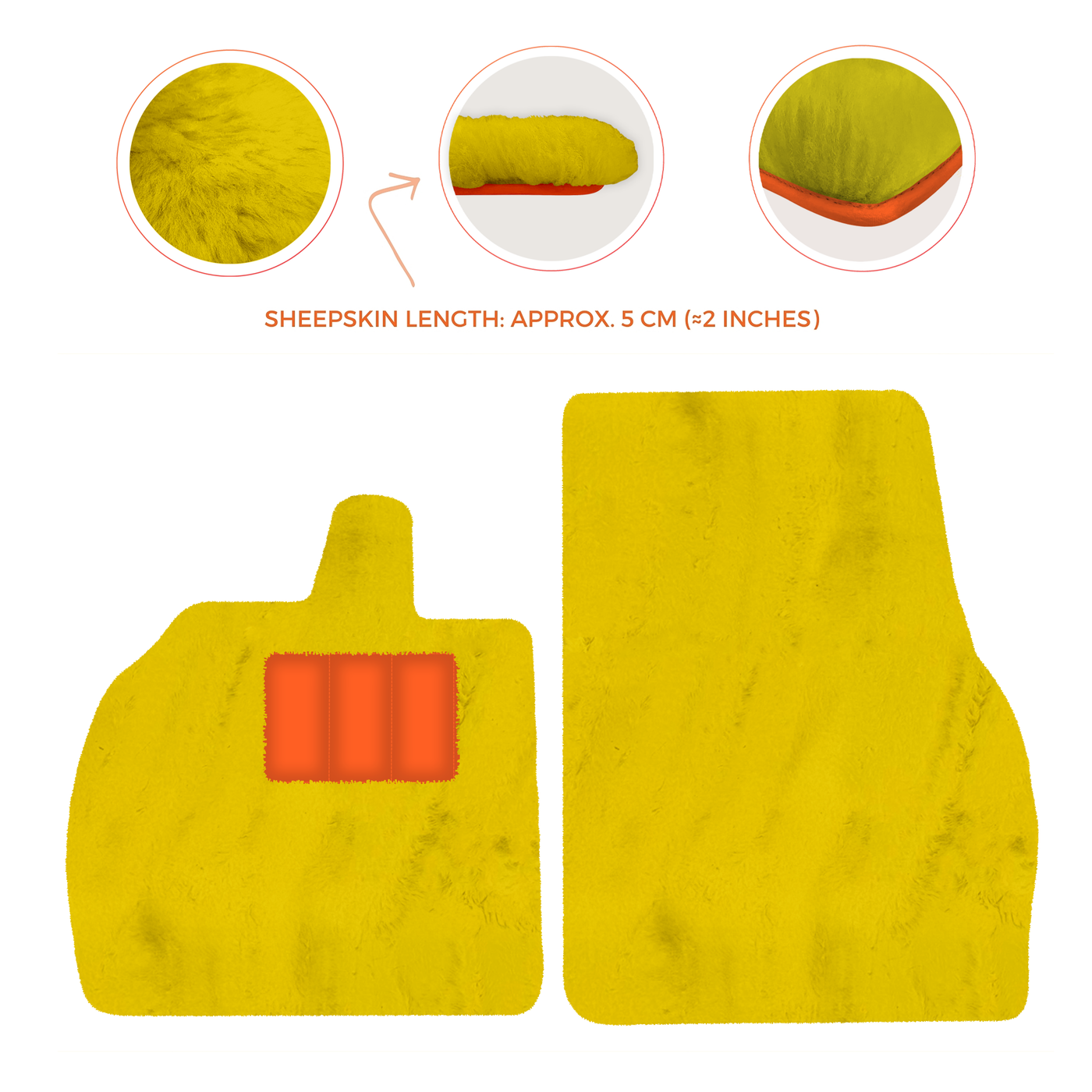 Luxury Sheepskin Floor Mats for Lamborghini Revuelto 2024-2025