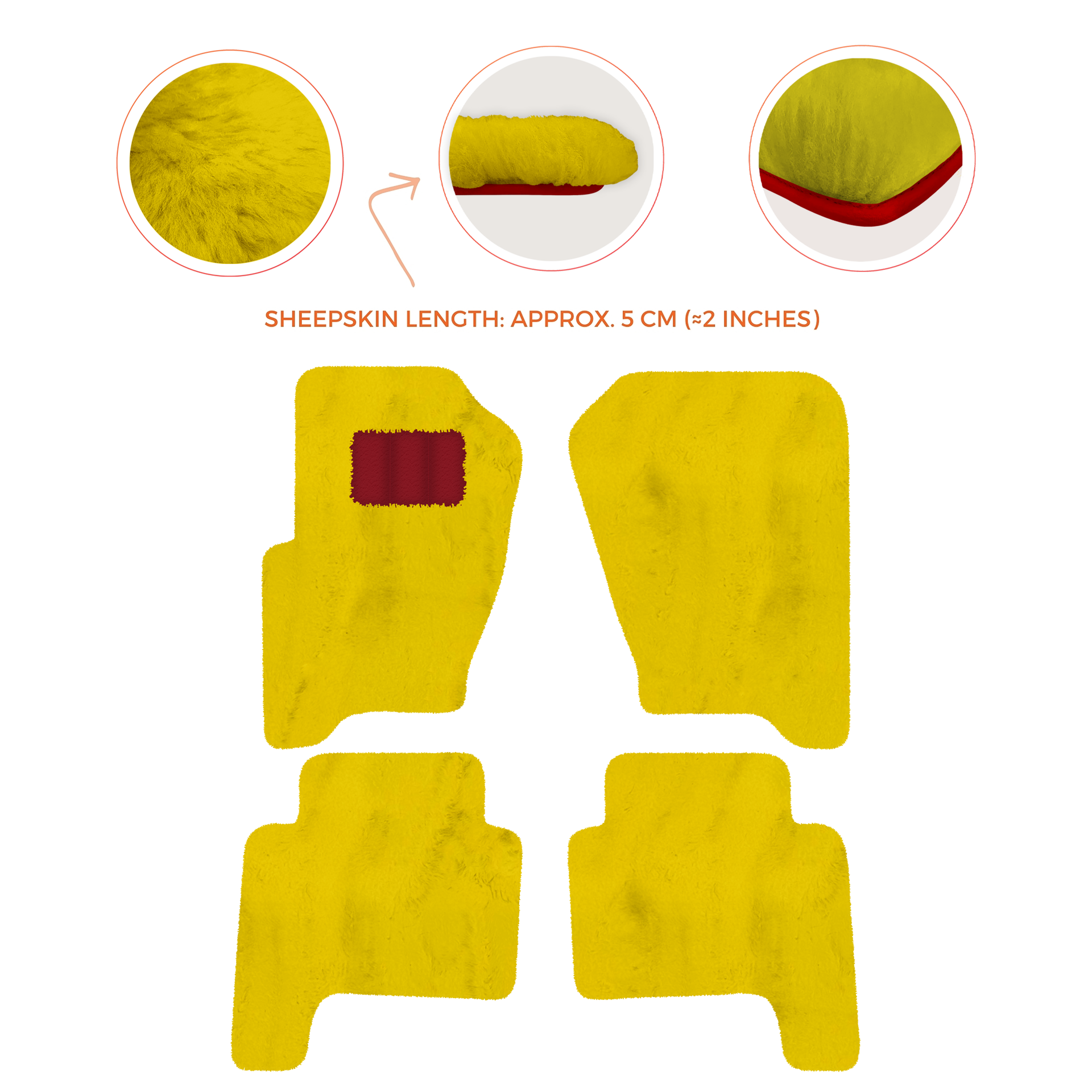 Luxury Sheepskin Floor Mats for Land Rover Discovery (2017-2026)