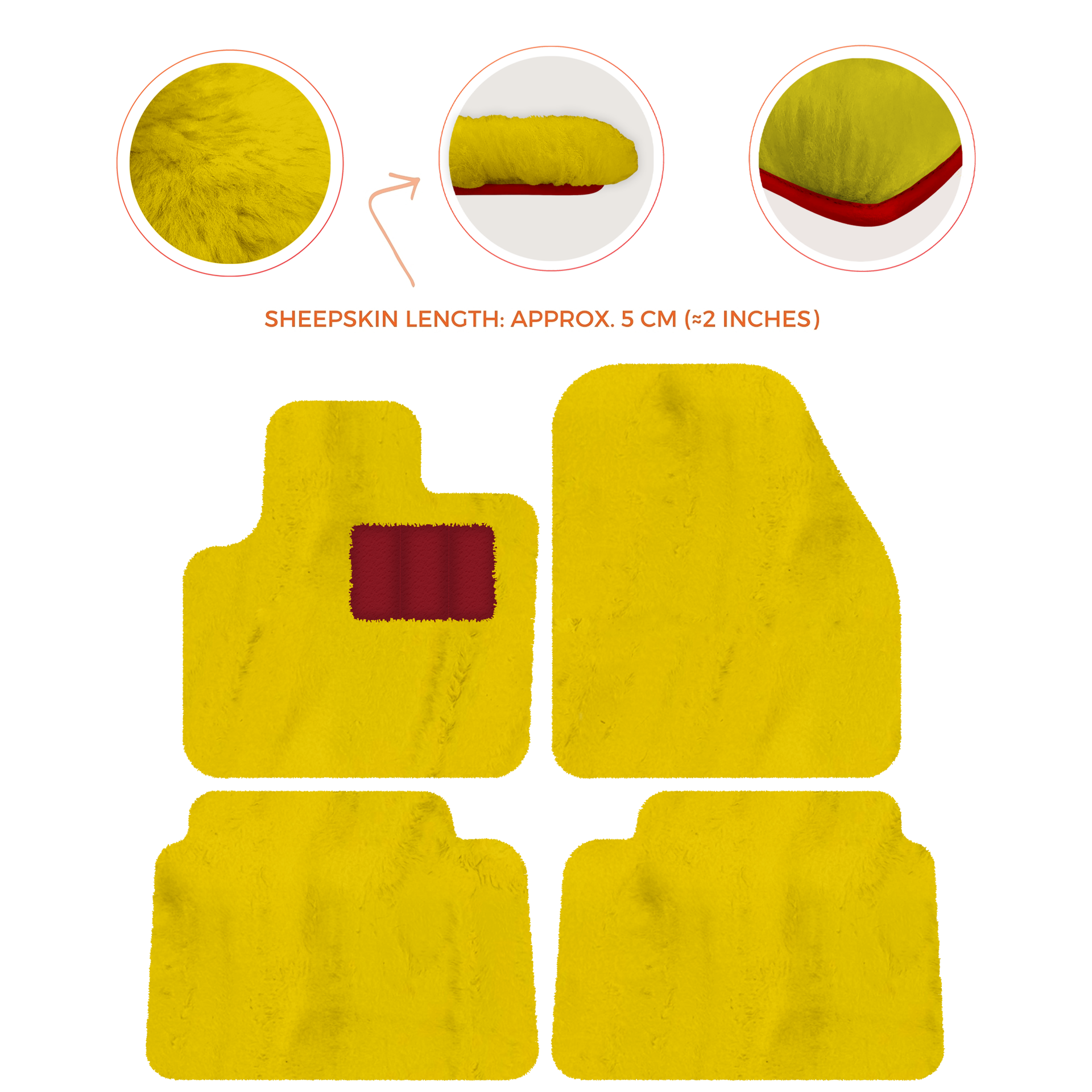 Luxury Sheepskin Floor Mats for Land Rover Discovery Sport (2015-2019)