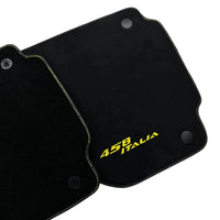 Alcantara Schwarze Autofußmatten für Ferrari 458 Italia (2009-2015) Gelb - AutoWin