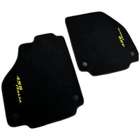 Alcantara Schwarze Autofußmatten für Ferrari 458 Italia (2009-2015) Gelb - AutoWin