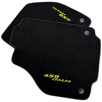 Alcantara Schwarze Autofußmatten für Ferrari 458 Italia (2009-2015) Gelb - AutoWin