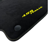 Alcantara Schwarze Autofußmatten für Ferrari 458 Italia (2009-2015) Gelb - AutoWin