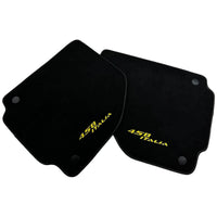 Alcantara Schwarze Autofußmatten für Ferrari 458 Italia (2009-2015) Gelb - AutoWin