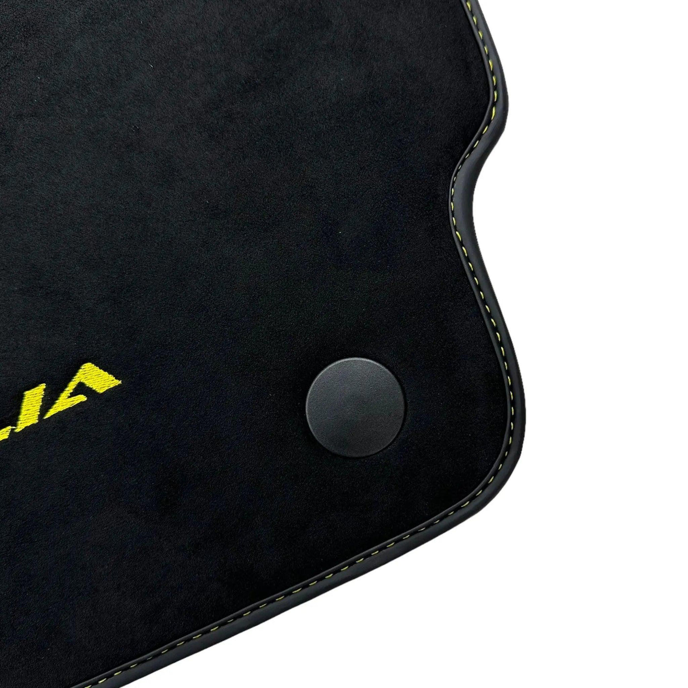 Alcantara Black Floor Mats For Ferrari 458 Italia (2009-2015) Yellow - AutoWin