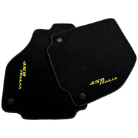 Alcantara Schwarze Autofußmatten für Ferrari 458 Italia (2009-2015) Gelb - AutoWin