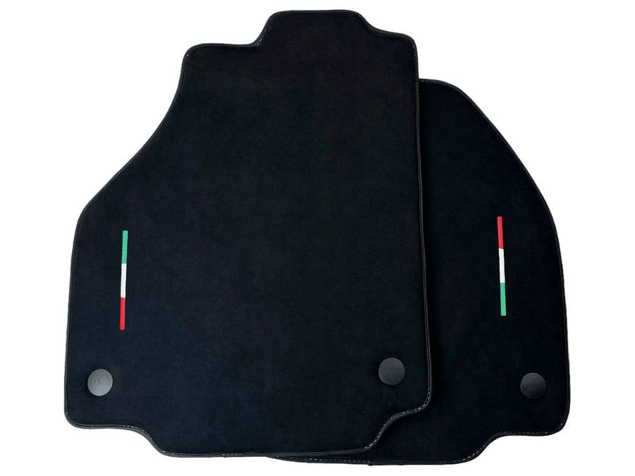 Alcantara Floor Mats for Ferrari 488 Spider 2016-2022 Yellow Sewing - AutoWin