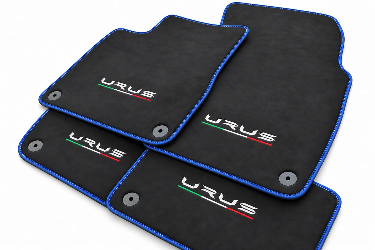 Alcantara Floor Mats For Lamborghini Urus Blue trim