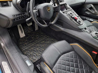 Tilpassbare karbonskinn teppematter for Lamborghini Aventador SVJ Limited Edition